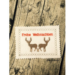 ITH Postkarte - Frohe Weihnachten Hirsche